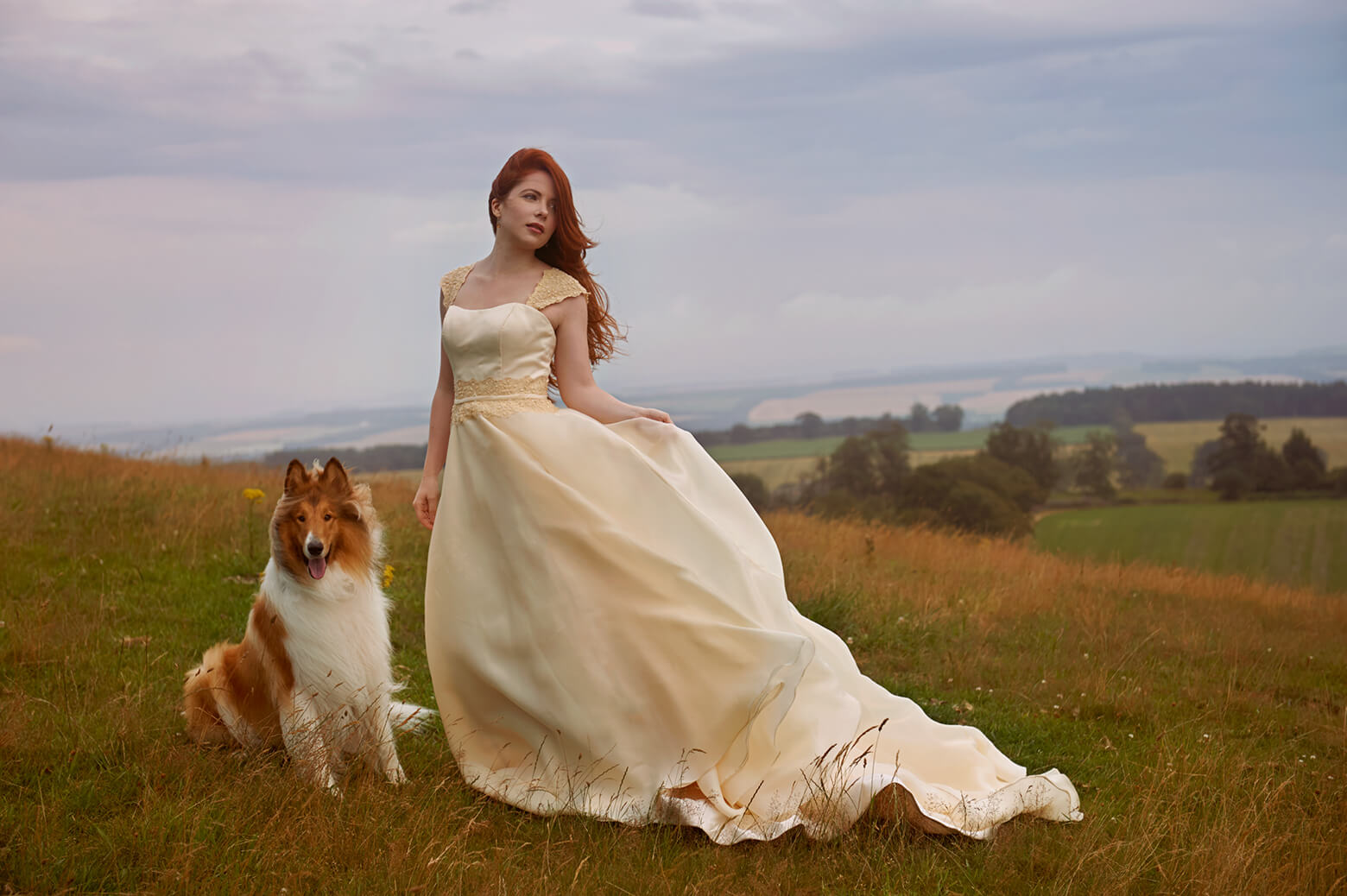 destination portraits in Galashields, Scottish Borders, Scottland, enjoying Scotts view